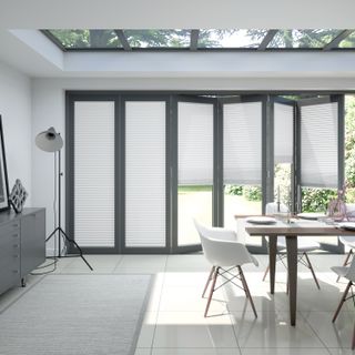 ClickFIT blinds in a modern dining room