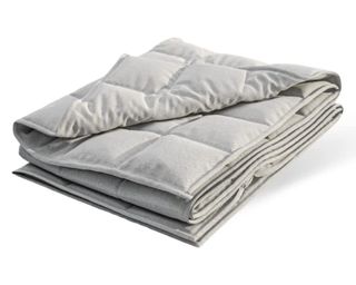 Best weighted blanket cut out grey folded